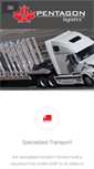 Mobile Screenshot of pentagonlogistics.ca